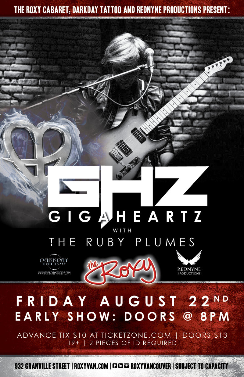 GIGAHEARTZ , The Ruby Plumes @ The Roxy - Aug 22, 2014