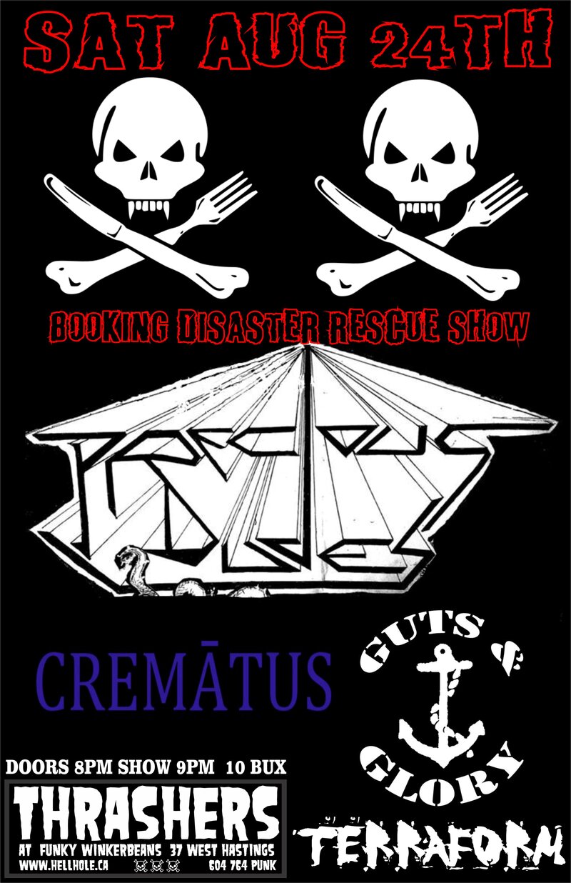 ~: Precious Dudes, CLEMATUS, Guts and Glory, TERRAFORM @ Funky Winker Beans Aug 24 2013 - May 5th @ Funky Winker Beans