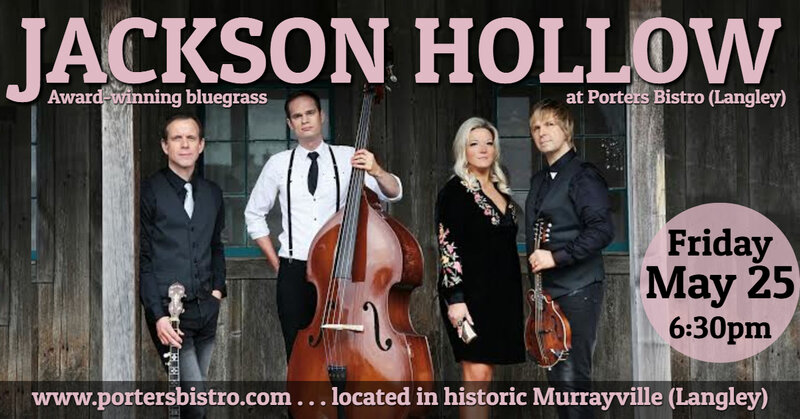 Jackson Hollow Dinner Show: Jackson Hollow  @ Porters Bistro May 25 2018 - May 10th @ Porters Bistro