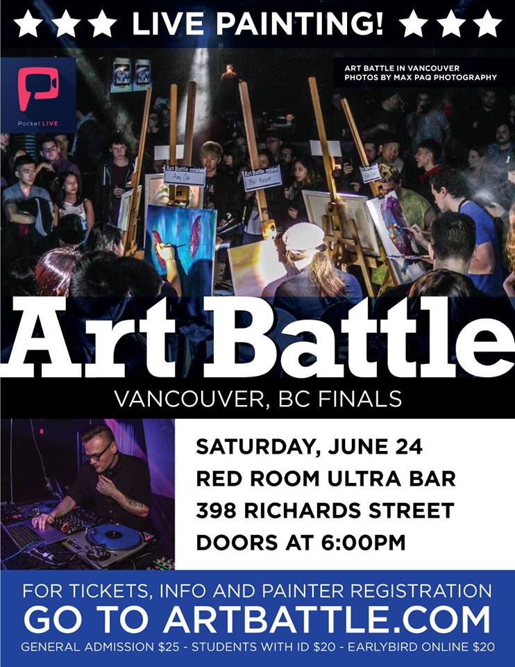 ART BATTLE BC FINALS! @ The Red Room Jun 24 2017 - Jun 23rd @ The Red Room