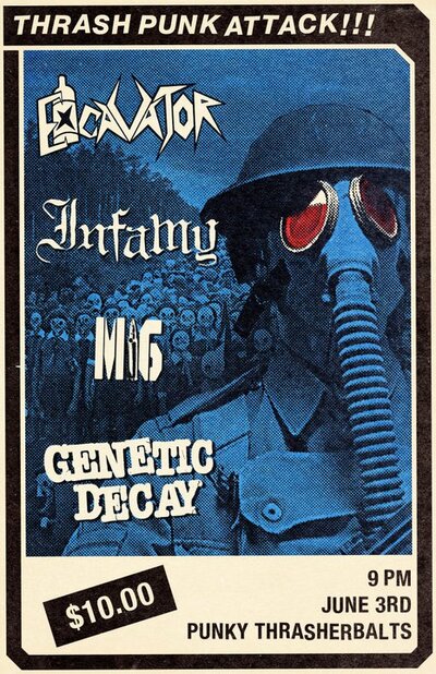 Excavator, Infamy, M16, Genetic Decay @ Funky Winker Beans Jun 3 2011 - May 9th @ Funky Winker Beans