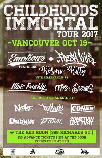 Album release party ft: EMOTIONZ, Fresh Kils @ The Red Room Oct 19 2017 - Jun 24th @ The Red Room