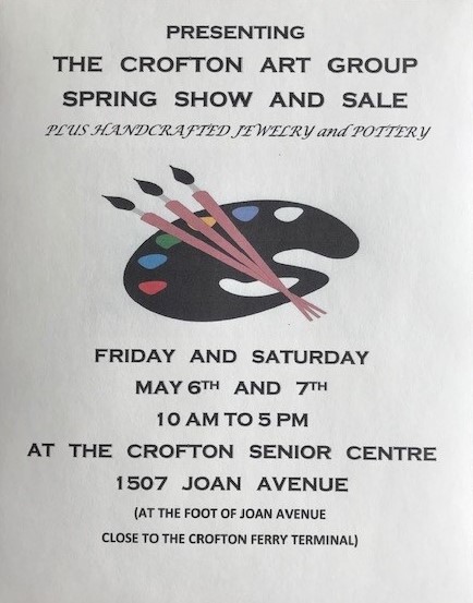 The Crofton Art Group Spring Show and Sale @ Crofton Senior Centre May 6 2022 - Jun 7th @ Crofton Senior Centre