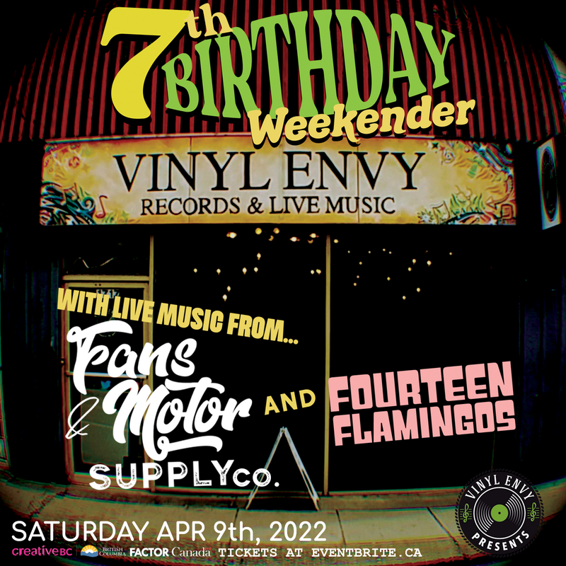 Vinyl Envy Presents : Fans & Motor Supply Co. | 14 Flamingos - May 6th @ Vinyl Envy