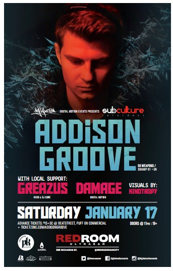 Addison Groove, Greazus , Damage  @ The Red Room Jan 17 2015 - Jun 18th @ The Red Room