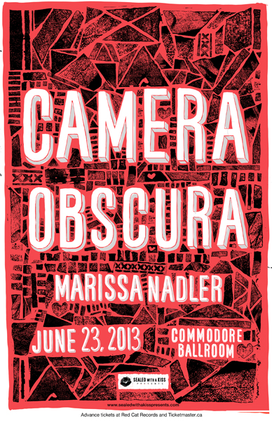 Camera Obscura, Marissa Nadler @ The Commodore Ballroom Jun 23 2013 - May 8th @ The Commodore Ballroom