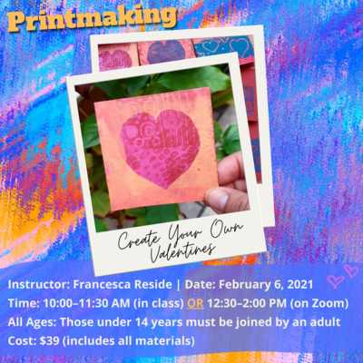 Create Your Own Valentines: Francesca Reside @ Ladysmith Waterfront Gallery - Feb 06, 2021