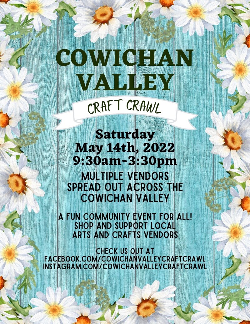 Cowichan Valley Craft Crawl @ Cowichan Valley Vendors May 14 2022 - Jun 6th @ Cowichan Valley Vendors