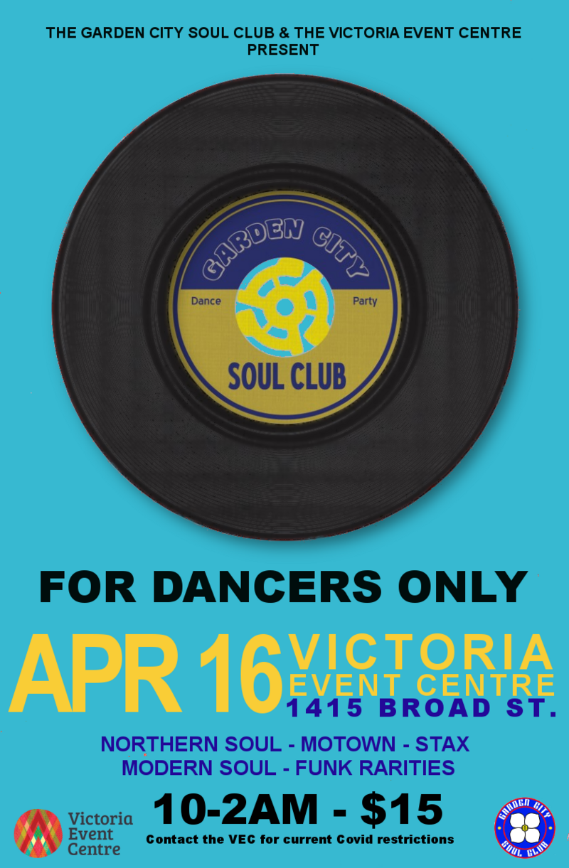 Garden City Soul Club - Jun 4th @ Victoria Event Centre