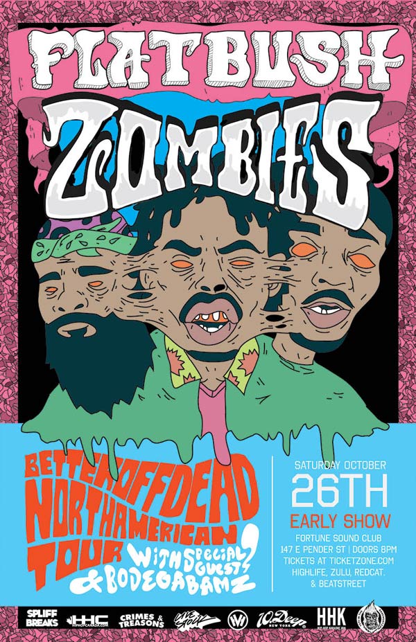 Flatbush Zombies, BODEGA BAMZ, Cherchez @ Fortune Sound Club Oct 26 2013 - Jun 28th @ Fortune Sound Club