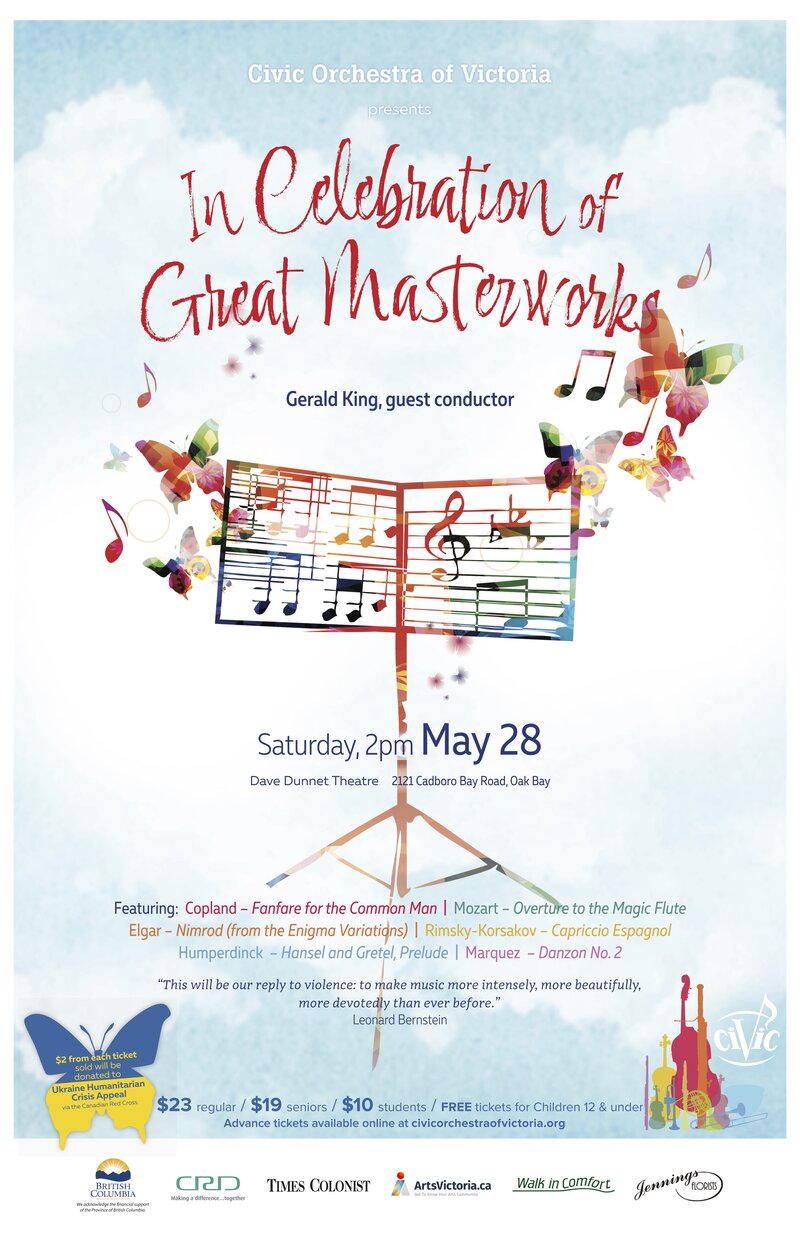In Celebration of Great Masterworks - May 1st @ Dave Dunnet Theatre