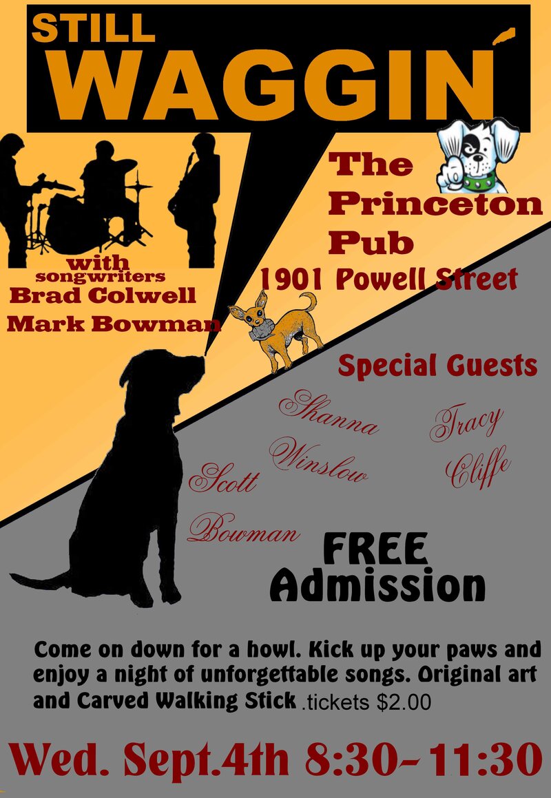 Singer/Song writer's night featuring: Mark Bowman, Brad Colwell  (and Guest) @ Princeton Pub Sep 4 2013 - Jun 18th @ Princeton Pub