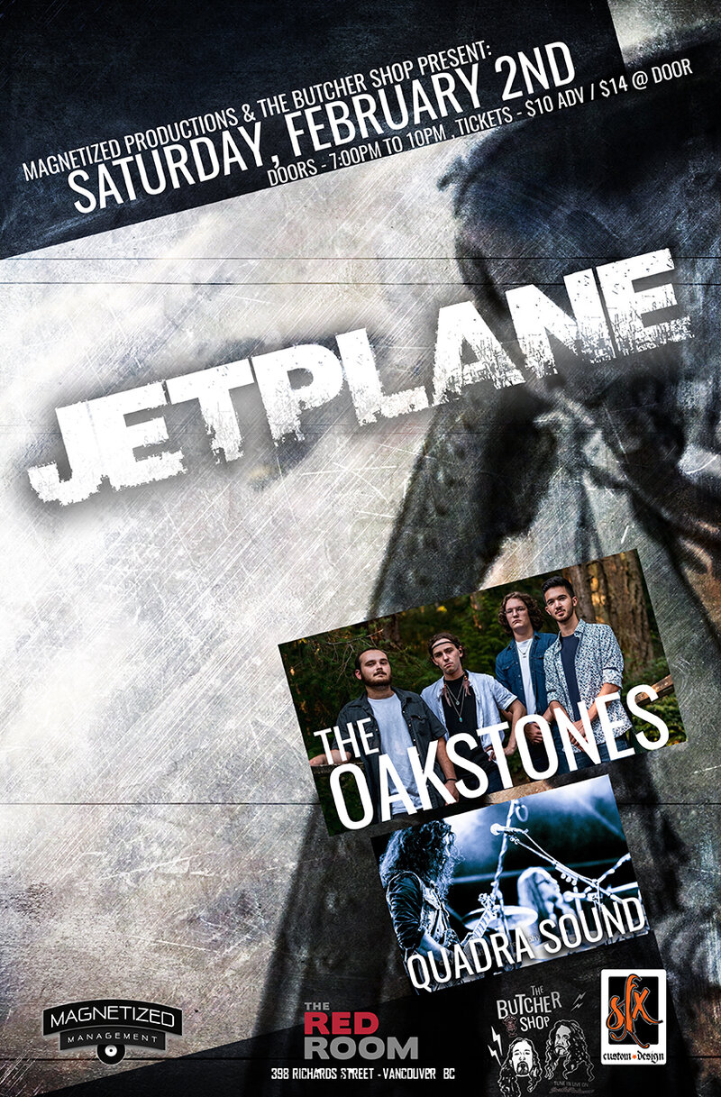 Jetplane, The Oakstones, Quadra Sound @ The Red Room Feb 2 2019 - Jun 15th @ The Red Room