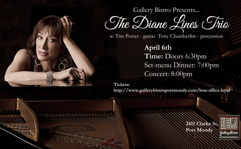 Diane Lines Trio @ Gallery Bistro - Apr 06, 2019