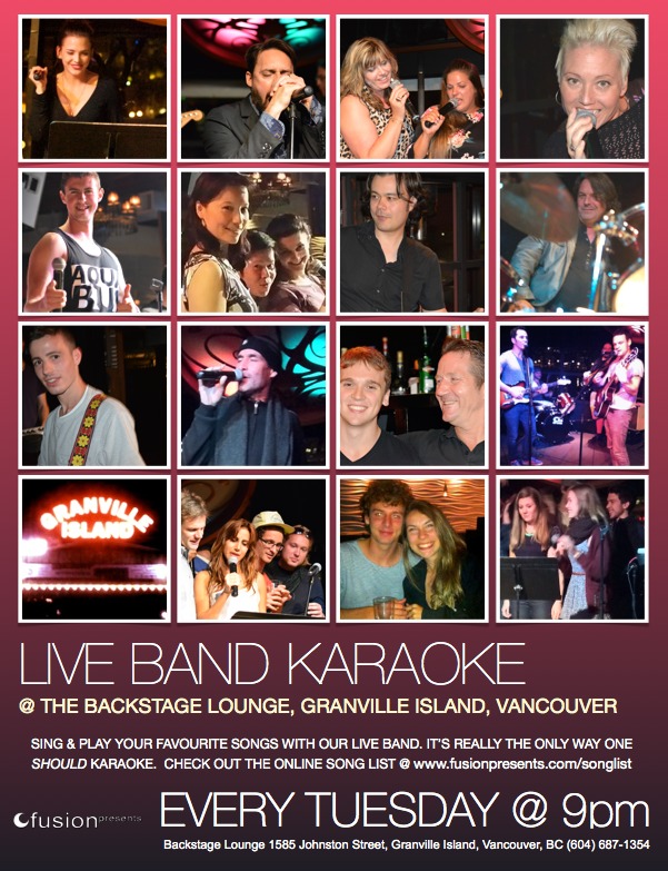 LIVE BAND KARAOKE: The FP BAND @ Backstage Lounge May 26 2015 - Jun 13th @ Backstage Lounge