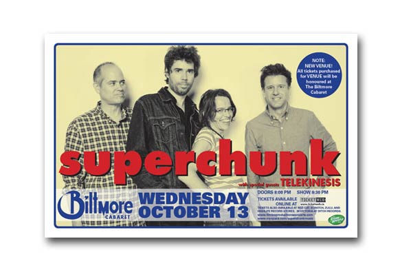 Superchunk, Telekinesis @ The Biltmore Cabaret Oct 13 2010 - May 6th @ The Biltmore Cabaret
