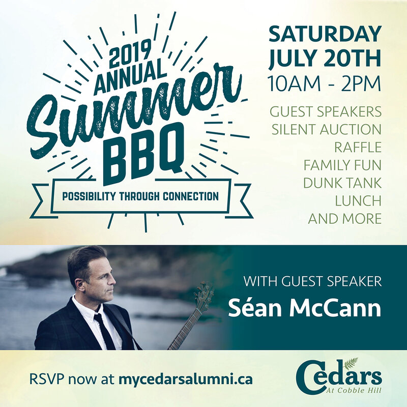 Cedars at Cobble Hill Annual BBQ: Sean McCann (of Great Big Sea) @ Cedars at Cobble Hill Jul 20 2019 - Jun 7th @ Cedars at Cobble Hill