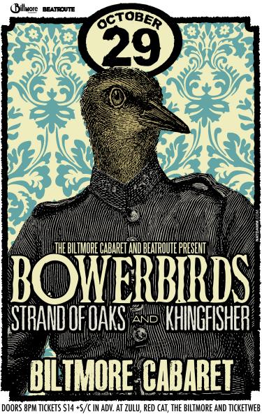 Bowerbirds, Strand Of Oaks @ The Biltmore Cabaret Oct 29 2012 - May 13th @ The Biltmore Cabaret
