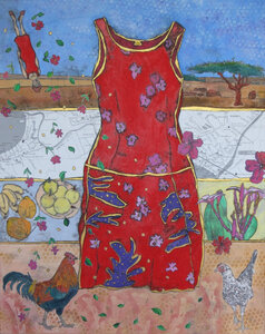 Red Dress in the Warmth by 
Anna Milton