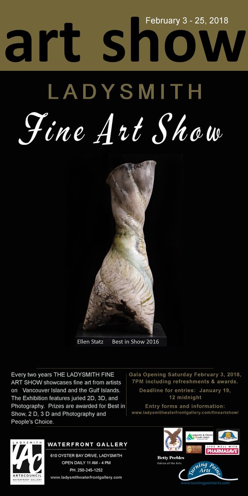 8th Annual Ladysmith Fine Art Show @ Ladysmith Waterfront Gallery Feb 3 2018 - Jun 5th @ Ladysmith Waterfront Gallery