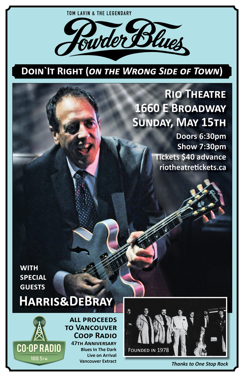 Doing It Right (On the Wrong Side of Town): Powder Blues, Harris & DeBray @ Rio Theatre May 15 2022 - May 6th @ Rio Theatre