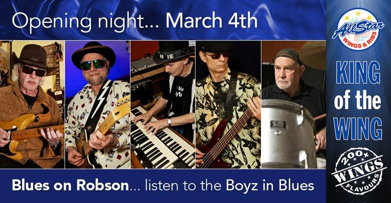Blues on Robson: Boyz in Blues @ AllStar Wings & Ribs on Robson - Mar 11, 2016