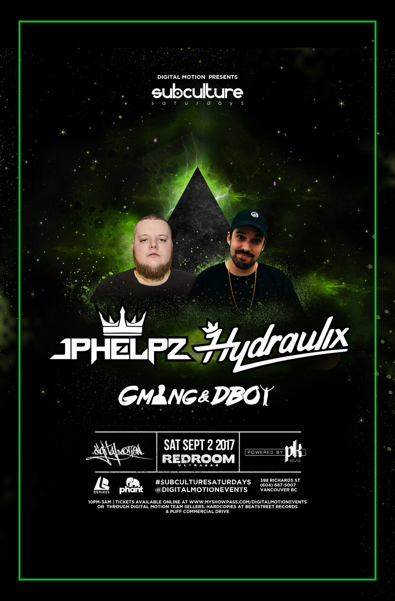 Jphelpz, Hydraulix @ The Red Room - Sep 02, 2017