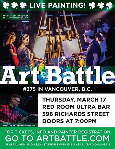 Art Battle 375 - Vancouver: Art Battle 375 - Vancouver @ The Red Room - Mar 17, 2016