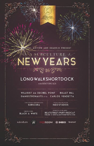 SUBCULTURE NEW YEARS 2016: SUBCULTURE NEW YEARS 2016 @ The Red Room Dec 31 2015 - Jun 22nd @ The Red Room