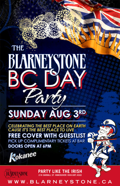 BC DAY PARTY: Killarney, DJ Dan @ Blarney Stone Aug 3 2008 - May 13th @ Blarney Stone