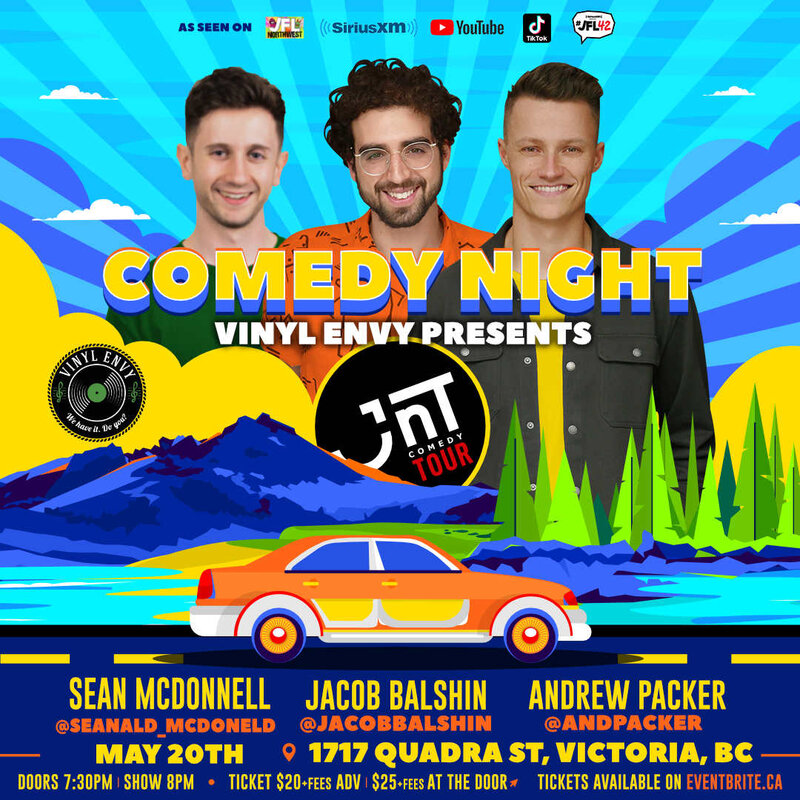 JNT Comedy Tour in Victoria | Comedy Night @ Vinyl Envy - Jun 4th @ Vinyl Envy