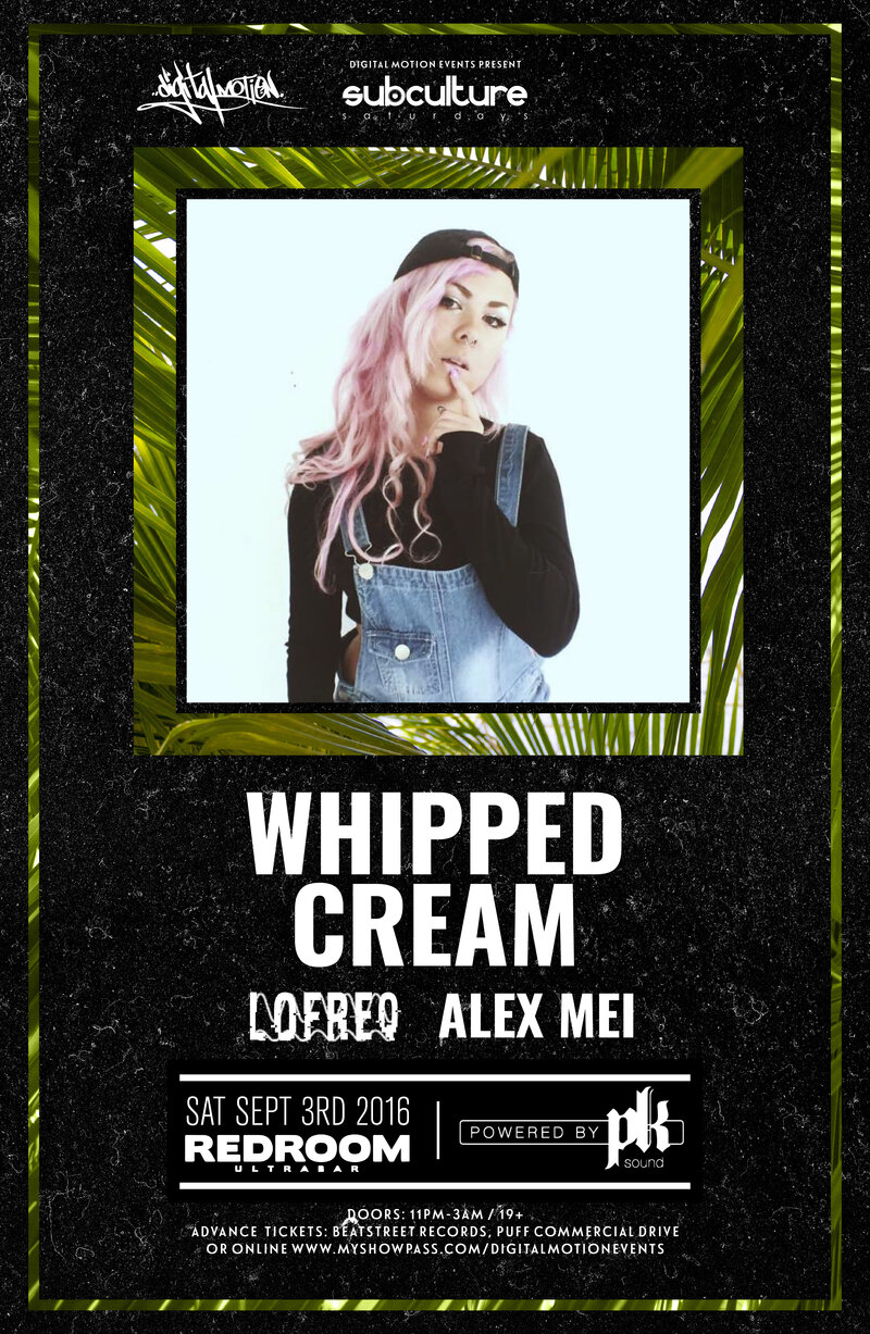 Whipped Cream, Adora, Alex Mei @ The Red Room Sep 3 2016 - Jun 24th @ The Red Room