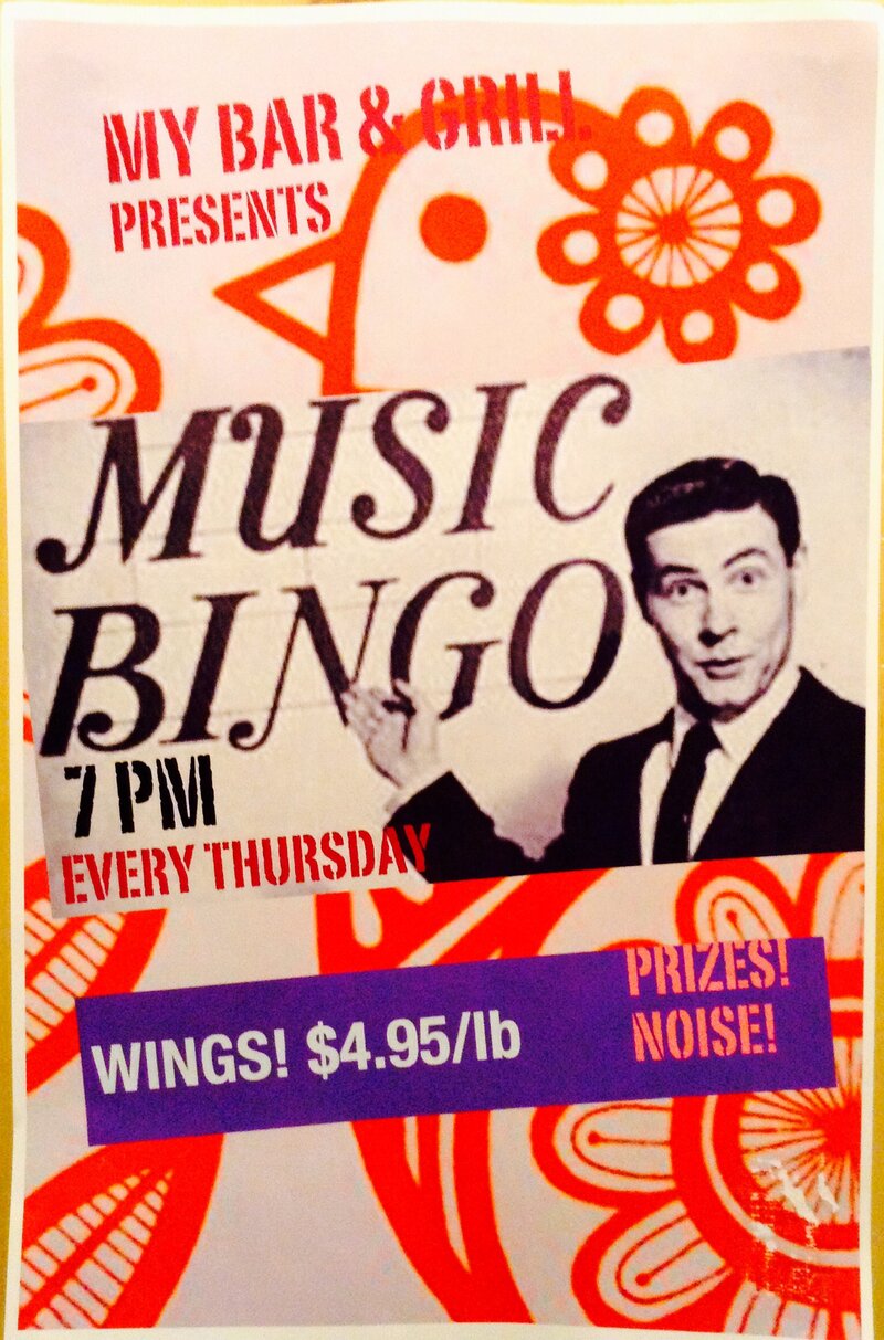 Music Bingo hosted by: DJ Scotty @ My Bar and Grill Dec 12 2013 - Jun 6th @ My Bar and Grill