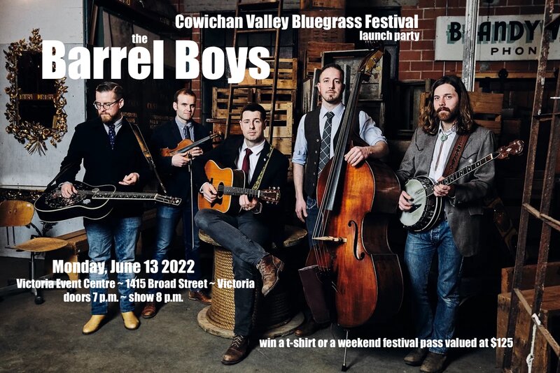 Bluegrass  with The Barrel Boys - Jun 9th @ Victoria Event Centre