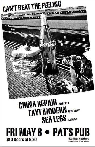 China Repair , Tayt Modern, Sea Legs @ Pat's Pub May 8 2015 - May 12th @ Pat's Pub