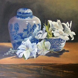 Ginger Jar & Peruvian LIlies by 
Sharlene Stushnov-Lee