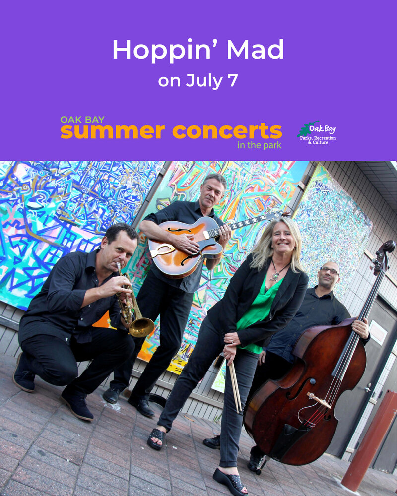 Oak Bay Summer Concert Series: HEADLINER: Hoppin&rsquo; Mad Jazz Band, OPENING ACT: An & Ben @ Willows Beach Park Jul 7 2022 - May 6th @ Willows Beach Park