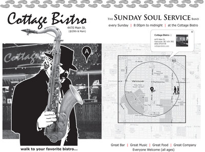Sunday Soul Service Band @ Cottage Bistro Mar 13 2011 - May 7th @ Cottage Bistro