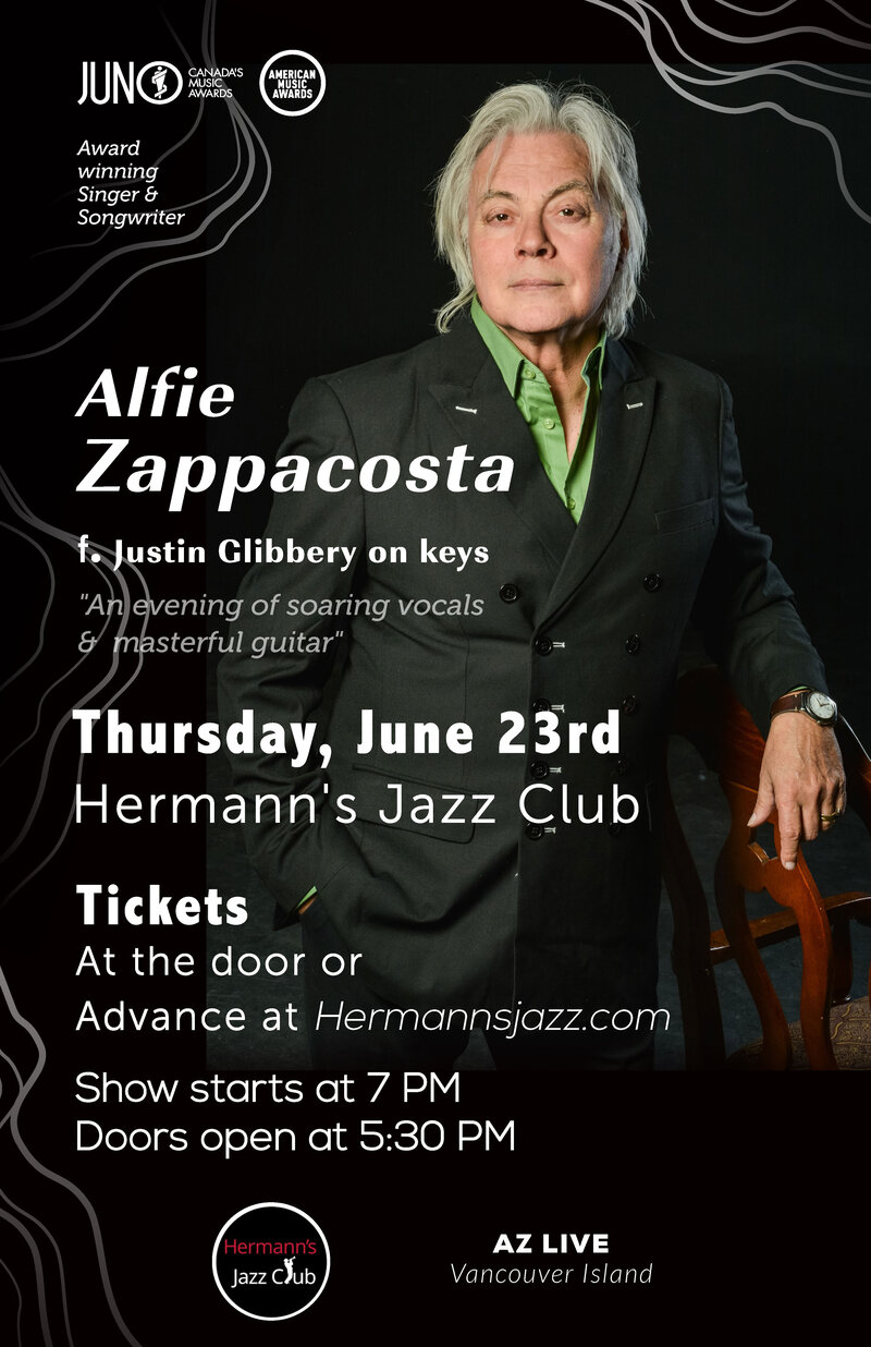 Alfie Zappacosta f. Justin Glibbery on Keys - May 6th @ Hermann's Jazz Club