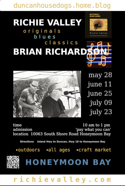 Take in a Live Outdoors Show in 2022: Richie Valley, Brian Richardson @ Honeymoon Bay Outdoor Market Jul 9 2022 - Jun 3rd @ Honeymoon Bay Outdoor Market