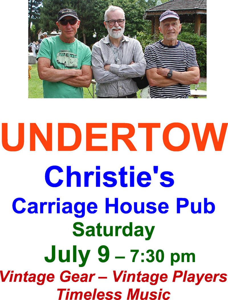 Undertow @ Christie's Carriage House Pub Jul 9 2022 - May 10th @ Christie's Carriage House Pub