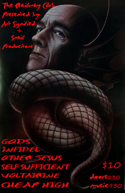 Gods  (Edmonton), INFIDEL, Other Jesus, SELF SUFFICIENT, Voltairine, Cheap High @ Railway Club Jul 26 2014 - Jul 16th @ Railway Club