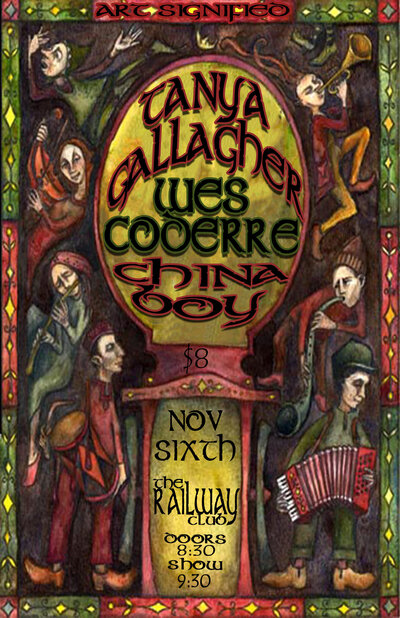 Tanya Gallagher, WES CODERRE, Chinaboy @ Railway Club - Nov 06, 2014