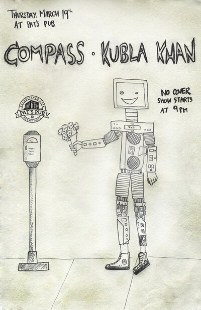 Kubla Khan, Compass @ Pat's Pub Mar 19 2015 - Jun 7th @ Pat's Pub