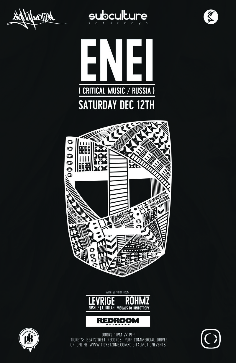 SUBculture Saturday's Feat: ENEI , LEVRIGE , r0Hmz @ The Red Room Dec 12 2015 - Jun 22nd @ The Red Room