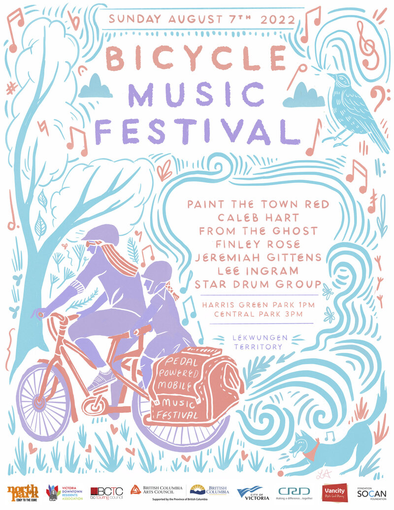 POSTPONED - 2022 Bicycle Music Festival @ Harris Green Park, Central Park - Aug 14, 2022