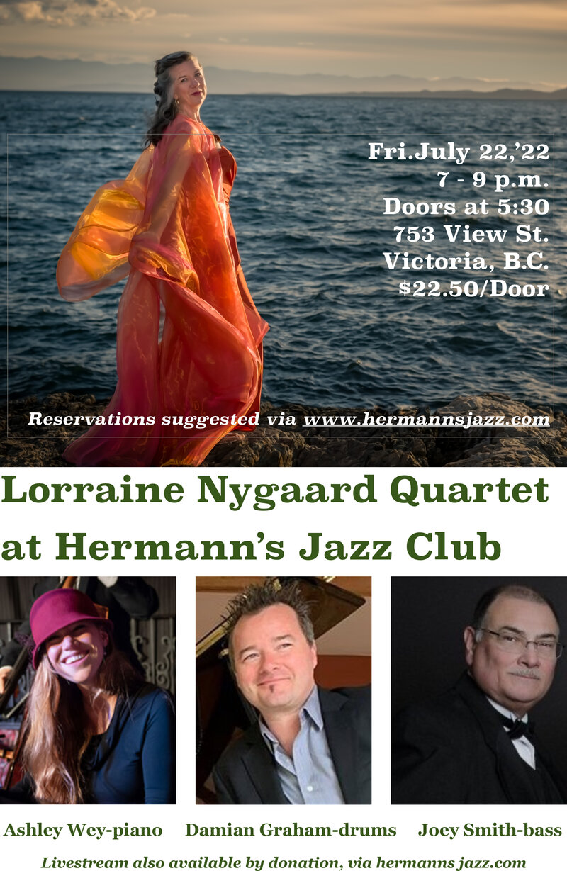 Lorraine Nygaard Quartet - May 6th @ Hermann's Jazz Club