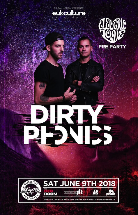 Electric Love Festival Pre Party feat Dirtyphonics at SUBculture @ The Red Room Jun 9 2018 - Jun 18th @ The Red Room