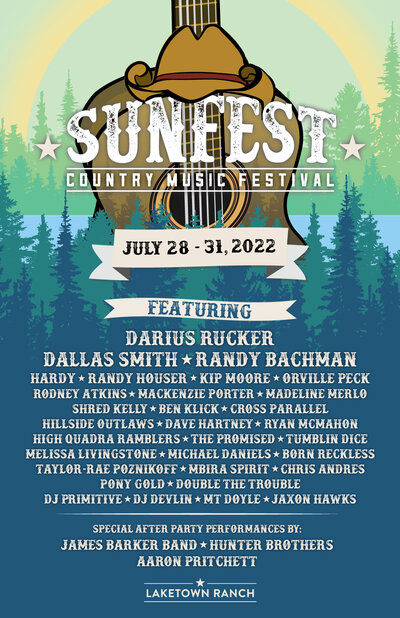 Sunfest Country Music Festival - May 6th @ Laketown Ranch