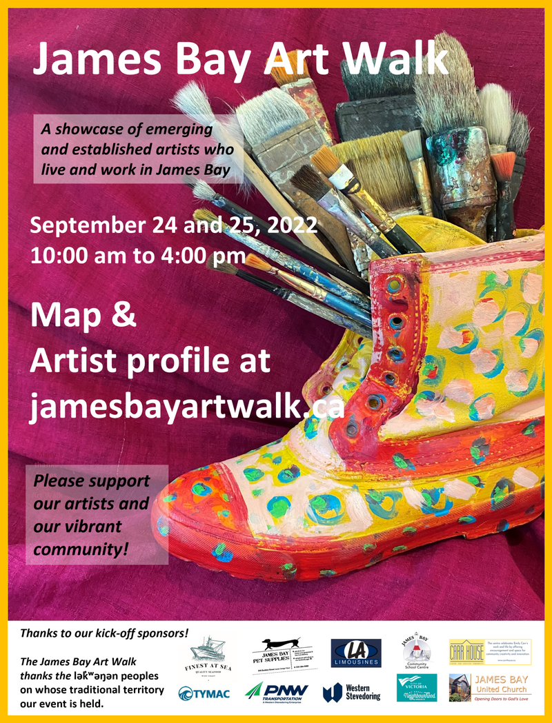 James Bay Art Walk 2022 @ Various Locations : James Bay - Sep 24, 2022